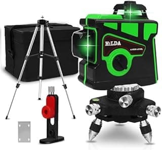 Nivel a laser 12 linhas Verde 3D 1 Bateria Auto Nivelamento Com Tripé Recarregável