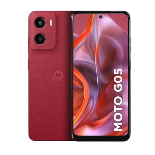 Smartphone Motorola Moto g05-256GB 12GB (4GB RAM + 8GB Ram Boost) e Camera 50MP com AI Bateria de 5200 mAh Tela 6.7" com Superbrilho - Vermelho