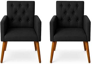 Kit com 2 Poltronas Decorativas Capitonê em Suede - Elegantes para Sala de Estar e Escritório (rosa)