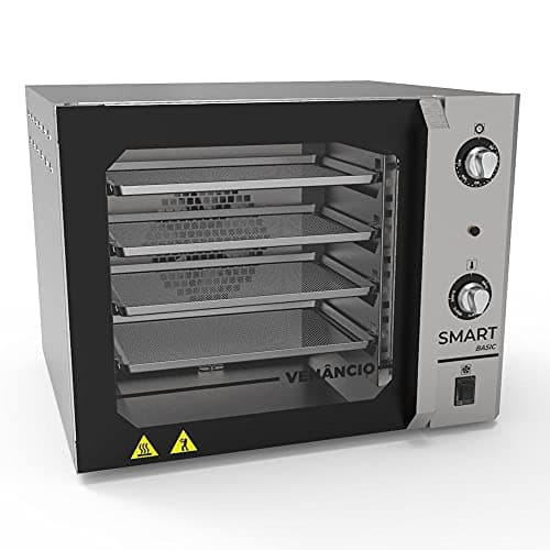 Forno Turbo Convector Elétrico Smart Basic 4 Esteiras Inox e Painel Inox FCSB4E - Venâncio 220V