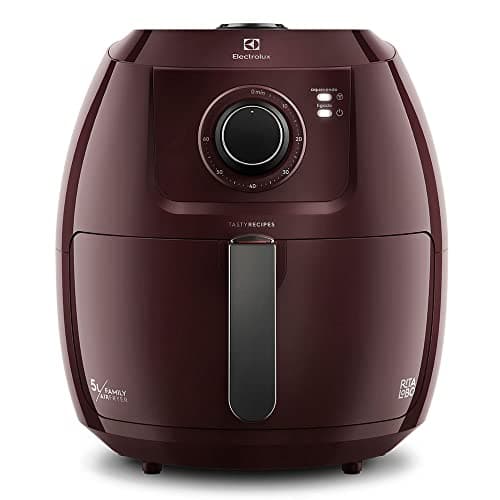 Fritadeira Elétrica sem oleo Electrolux Air fryer 5L 8 receitas pré-sugeridas desligamento automatico cesto removivel 1700W EAF51 vermelho escuro 220v por Rita Lobo