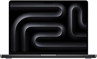 MacBook Pro 2023 Apple, tela fechada, padrão abstrato escuro, fundo branco, cor predominante preto