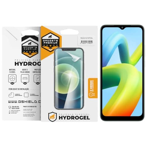 Película protetora Hydrogel HD para Xiaomi (Redmi A1+) em embalagem transparente