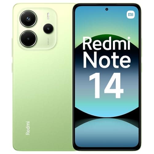 Smartphone Xiaomi Redmi Note 14 verde limão com 8GB RAM e 256GB ROM