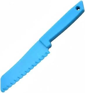 Fox Run Faca Buddy Bakeware, faca de cozinha de plástico seguro para alimentos, 2,5 x 20,5 x 1,5 cm, azul, lâmina de 10 cm