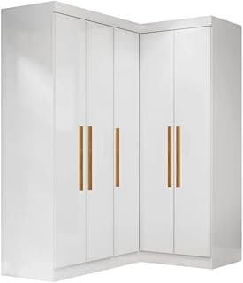 Guarda Roupas Modulado de Canto Madrid com 5 Portas Branco