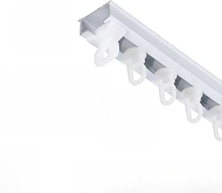 Trilho Simples Guia Cortina Teto Branco com Clipes de Fixação