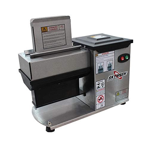 Amaciador de bife e carne inox Skymsen 127V, aço inoxidável, frontal