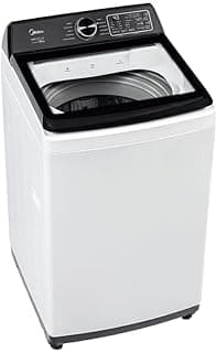 Máquina de lavar roupas branca Midea Wave Impeller 12kg, vista frontal