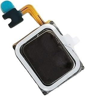 Peça de substituição de tela para smartphone com borda prateada e conector dourado