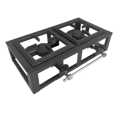 Fogão Industrial de Mesa Alta Baixa Pressão 2 bocas Fogareiro para camping ou caminhoneiro- Fogareiro Duplo Versátil (Baixa Pressao)