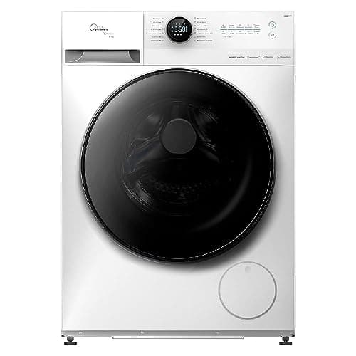 Lavadora Midea HealthGuard Smart 11kg Branca 127V com porta de vidro e controles digitais