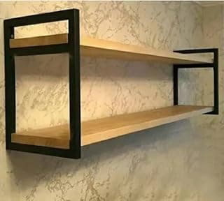 Genérico - Prateleira Industrial Flutuante Suspensa Kit Completo Cozinha Escritório Sala (70cm)