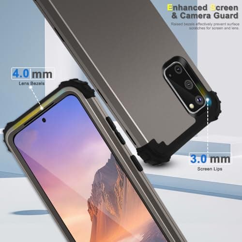 Capa para Samsung Galaxy S20, resistente, cinza escuro com reforço em cantos