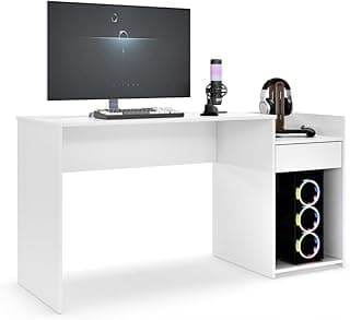 Mesa Gamer Eros Escrivaninha Para Computador 1 Gaveta Nicho Estudo Trabalho Pc Gamer