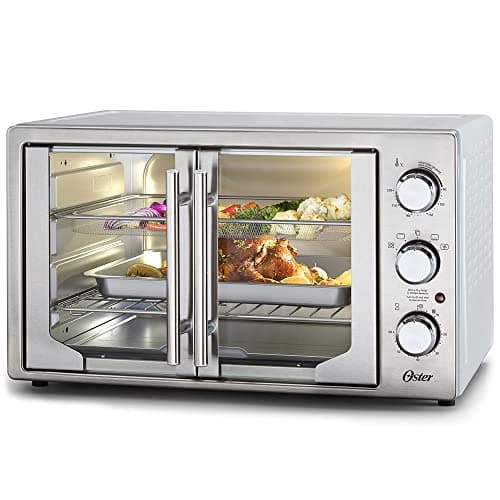 Forno e fritadeira sem óleo Oster 42L, porta francesa, 2 em 1, 127V