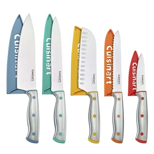 Conjunto de Facas Cuisinart ColorCore 10 Peças em Aço Inoxidável com cores vibrantes