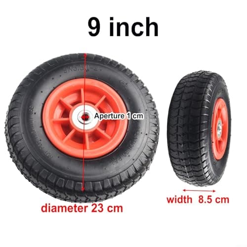 Pneu de borracha para carro elétrico, rodas pneumáticas de veículos infantis, peças de substituição, pneus cheios de ar duradouros, para-bebê-três (1 cm 9 polegadas)