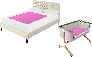 Protetor de colchão geriátrico lavável rosa 100x70 cm absorvente e impermeável