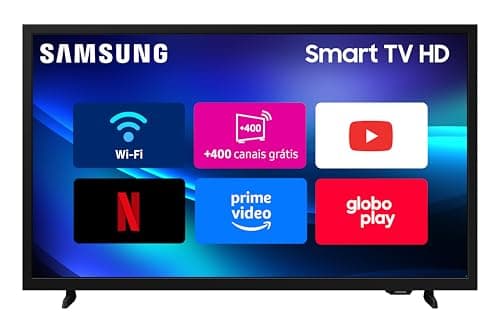 Samsung Smart TV 32 polegadas HD H5000F 2025 com interface de aplicativos