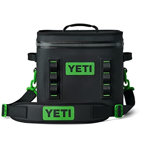 Bolsa Térmica YETI Hopper Flip 12 Portátil com Logo Verde Fluorescente