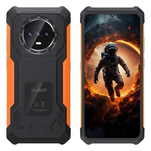 Imagem do smartphone Cubot KINGKONG ES com capa robusta e display com astronauta