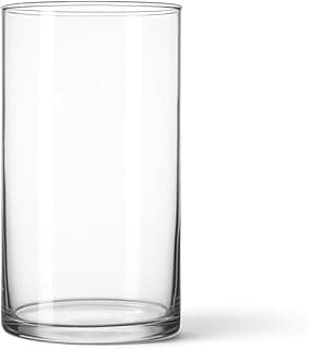Vaso de vidro cilíndrico transparente para arranjos de flores, 14x30 cm, 3,6 litros