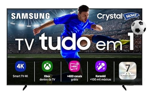 Samsung Smart TV 50 polegadas Crystal UHD 4K U8100F 2025 com jogador de futebol na tela