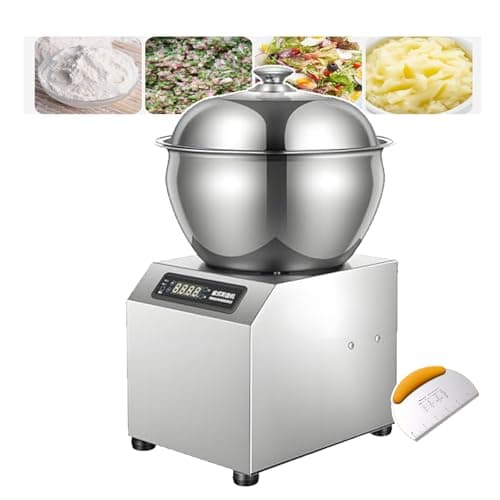 Amassadeira Espiral de Bancada KKSOUFX Motor 1800W Capacidade 5 a 8 kg Prata