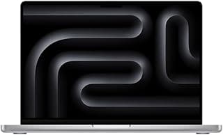MacBook Pro (2023) com tela desligada mostrando padrão de ondas em preto