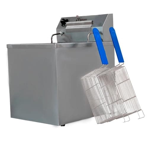 Fritador Elétrico Industrial de Aço Inoxidável 15 Litros 5000W com 2 Cestos - Sebem