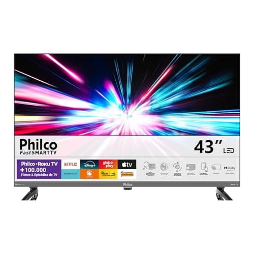 Smart TV 43" Philco Roku TV HDR10 Dolby Áudio