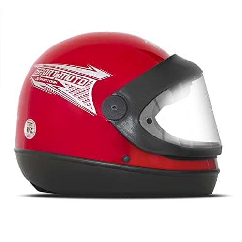 CAPACETE FECHADO PRO TORK SPORT MOTO LIGHT VERMELHO TAM. 56