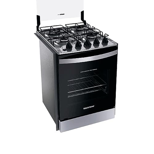 Fogão Brastemp 4 Bocas de Embutir Inox com Dupla Chama e Grades Individuais - BYO4EBR Bivolt