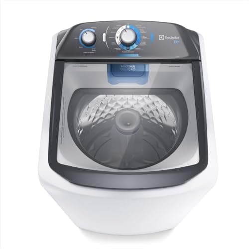 Máquina de lavar Electrolux LDA13 branca e cinza, 13kg, vista frontal