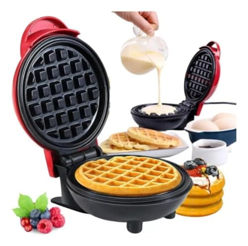 Máquina de Waffles Pequena 110v - Prática e Simples de Operar, Perfeita para um Café da Manhã Ágil, Superfície Antiaderente e Prepara em Poucos Minutos, Ideal para Lanches e Doces Artesanais - Premium