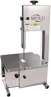 Serra de fita de bancada inox SPL-550 Spolu, aço inoxidável, 1/3CV, 1,43M, frontal