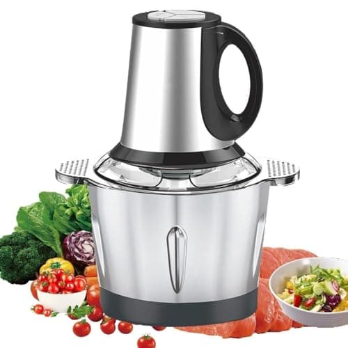 Moedor Elétrico Potente Alimentos 1000W Carnes Picador Legumes Temperos Processador Triturador Multiprocessador Inox 3L (220v)
