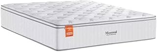 Inducol Montreal Queen Size Colchão com Molas Ensacadas, Euro Pillow, Espuma SoftGel, Branco, 198x158x28cm, Revestimento Malha Poliéster, Suporta até 150kg