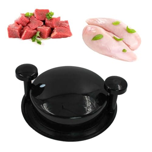 Desfiador manual de alimentos preto com base antiderrapante para carne e frango, 20 x 20 cm