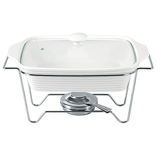 Rechaud retangular em porcelana com queimador 2,8L L42xP24xA22,5cm