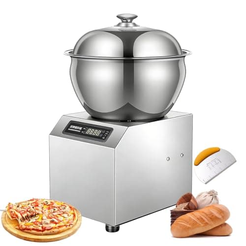 Amassadeira Espiral KKSOUFX Comercial Tigela Inox 304 Motor 1800W Capacidade 5 a 8 kg Prata 1 Unidade