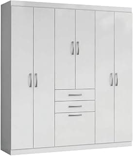 Guarda Roupas Casal 7 Portas 2 Gavetas Lisboa Aramóveis (BRANCO)