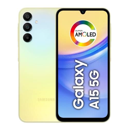 Smartphone Samsung Galaxy A15 5G 128GB verde claro com tela AMOLED