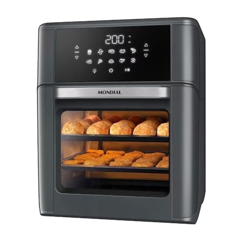 Forno de Ar Mondial AFON-12L-FG Preto com 10 Funções e Painel Touch