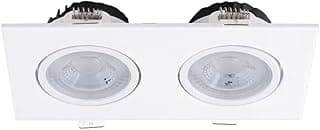 Spot Embutir Duplo Face Plana Branco Quadrado LED Integrado 3000K 10W Bivolt