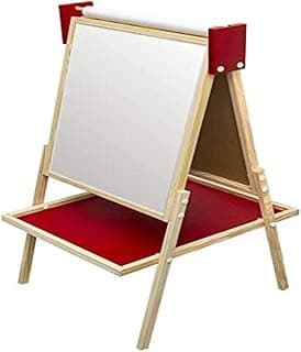 Quadro infantil dupla face 3 em 1 branco e vermelho