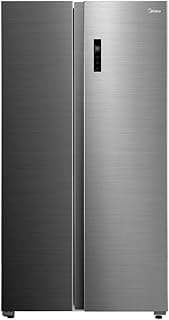Geladeira side by side inox 511L Midea com portas duplas