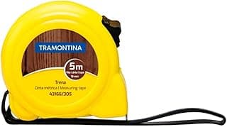 Fita métrica Tramontina 5m amarelo com detalhes em preto e azul