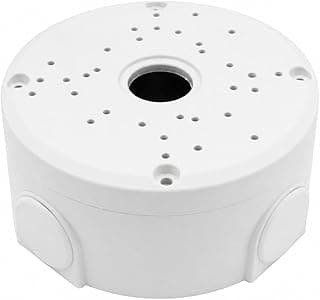 Suporte de caixa de junção de plástico branco para câmera de segurança, à prova d'água.